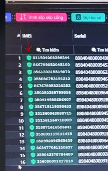 TÍNH NĂNG IMEI PRO LƯU MÁY